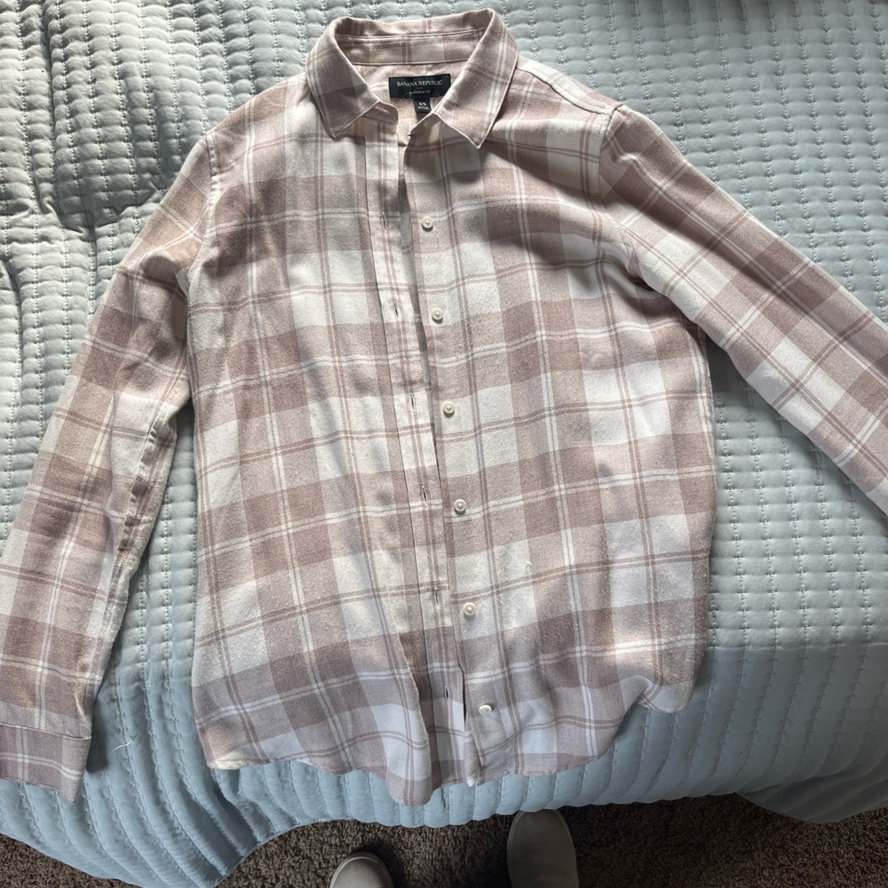 Plaid Button-Up Shirt